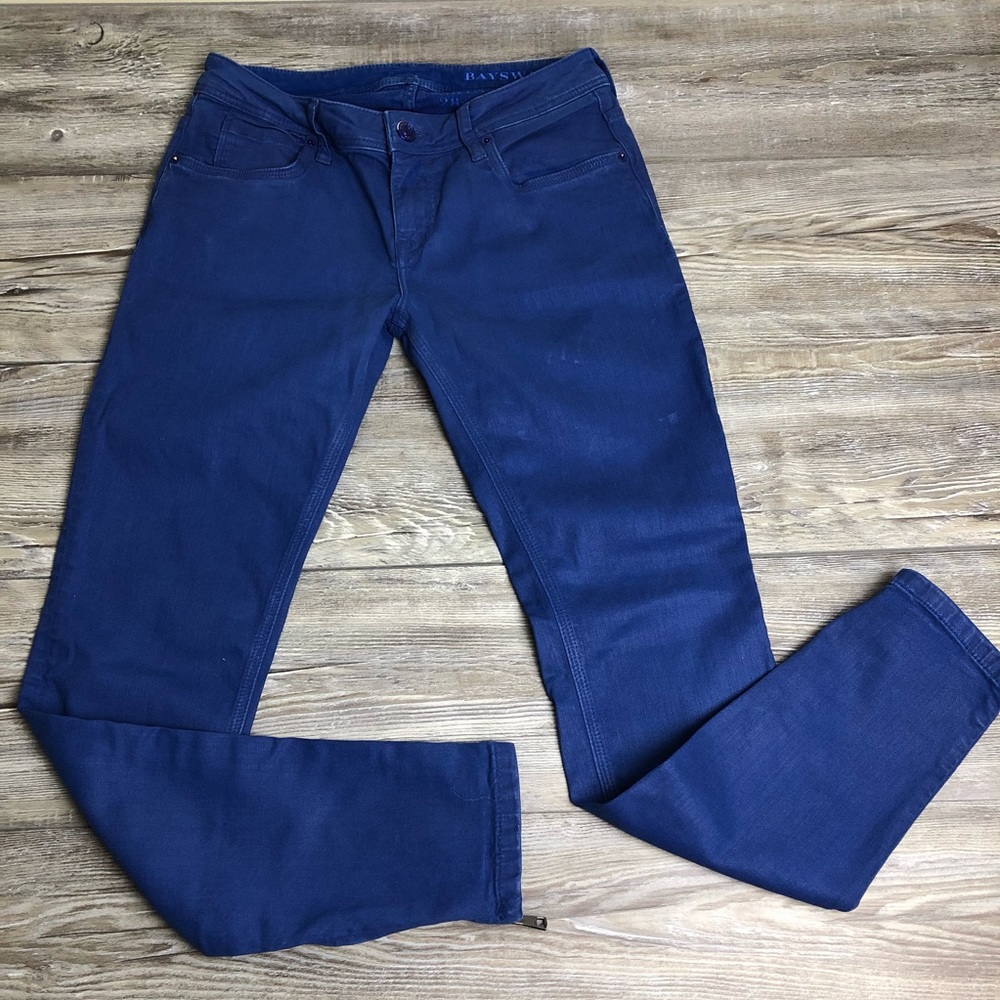 Burberry Brit Bayswater skinny jeans size 28 zip ankle Cobalt Blue - Picture 12 of 12